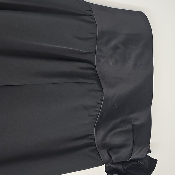 VTG Mark Heister Black Cocktail Dress with Taffeta Bow Hemline - Picture 9 of 12